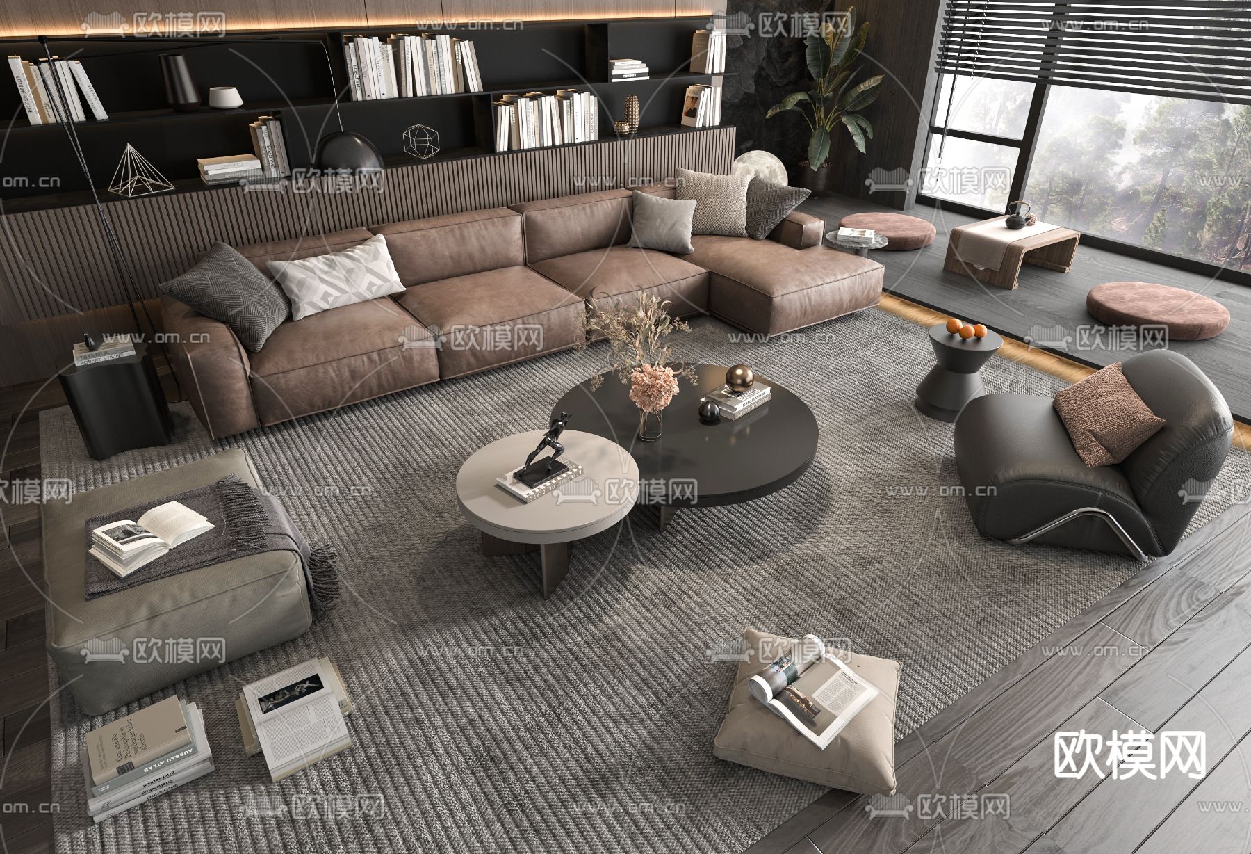 Minotti 组合沙发3d模型下载_ID14177709_3dmax免费模型-欧模网