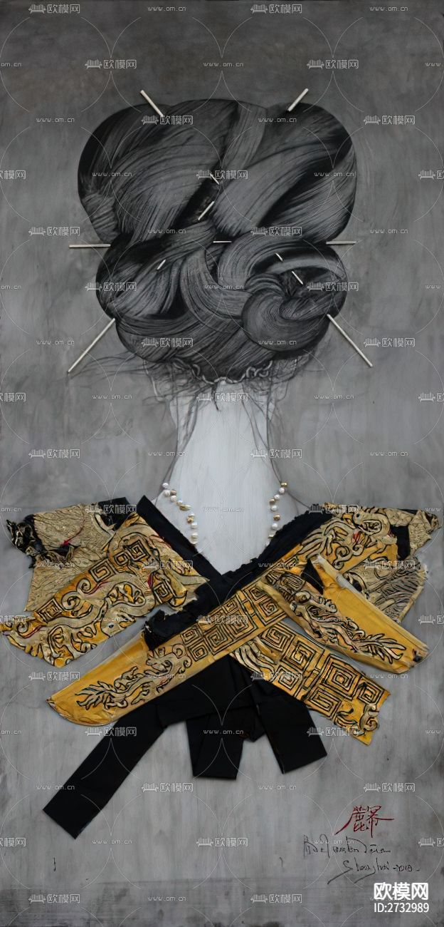 新中式人物艺术画