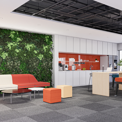  茶水间 休息区su模型 