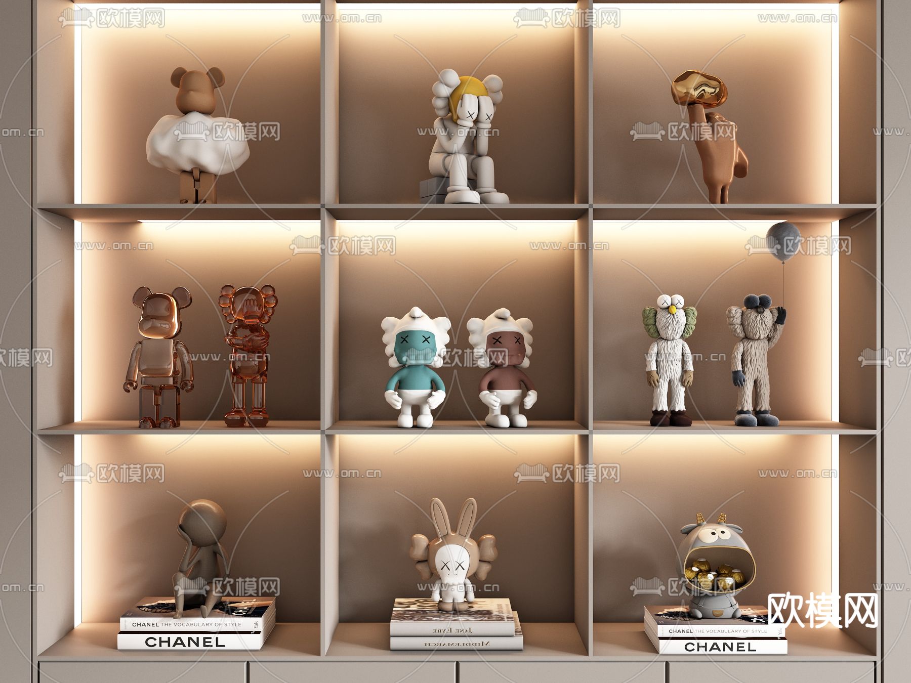 潮玩摆件 雕塑 玩偶 公仔3d模型下载