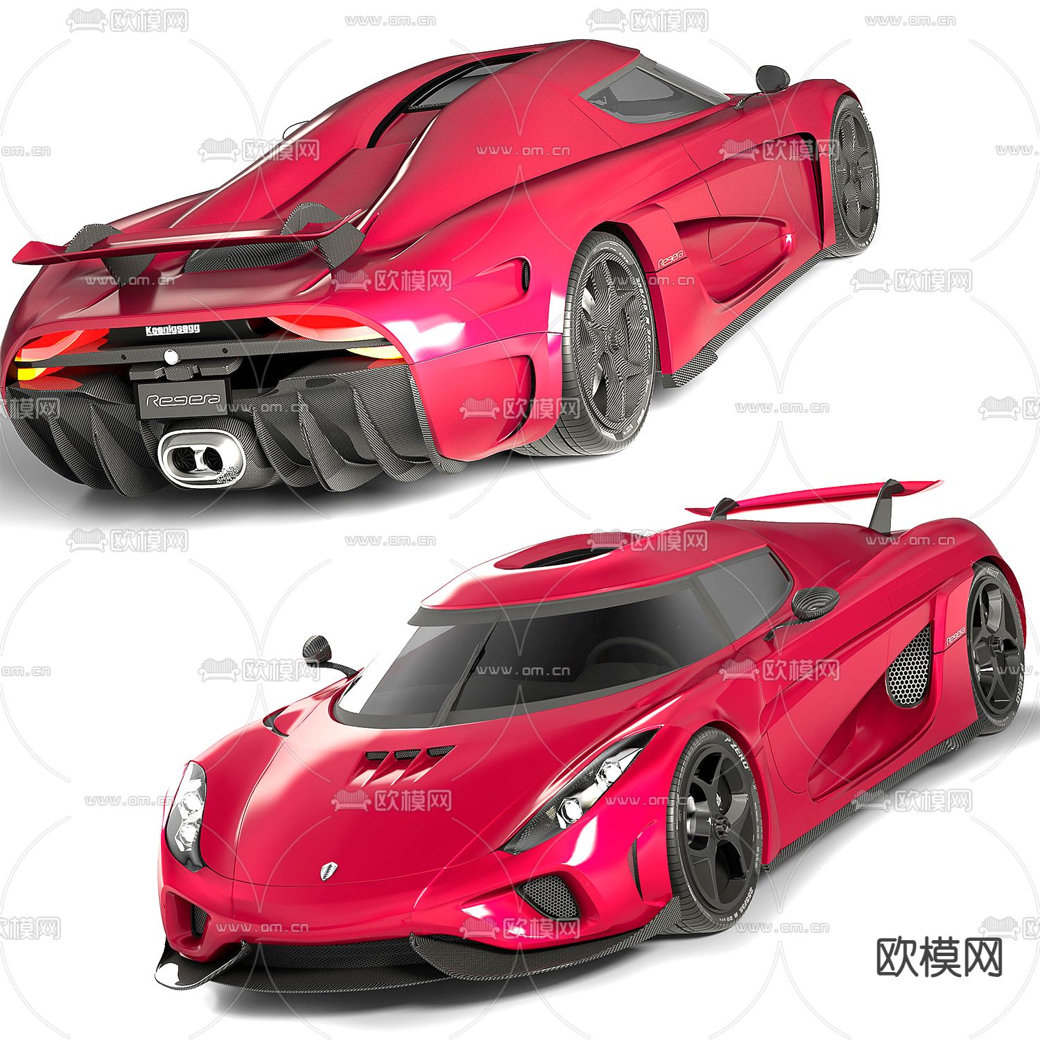 跑车 汽车 敞篷车3d模型下载（渲染图2）