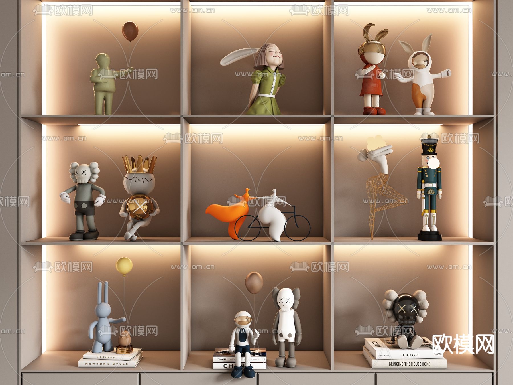 潮玩摆件 雕塑 玩偶 公仔3d模型下载