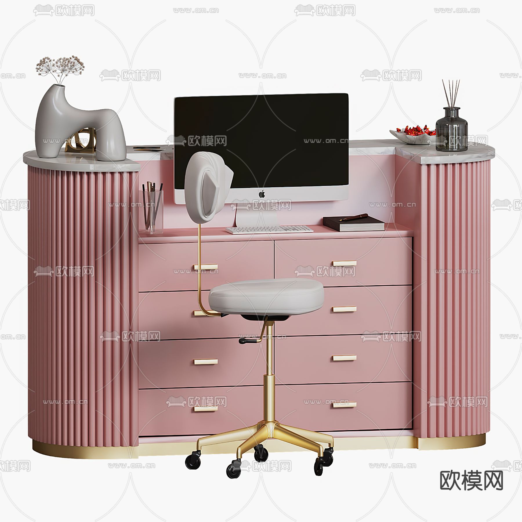 前台 接待台 服务台su模型下载（渲染图1）