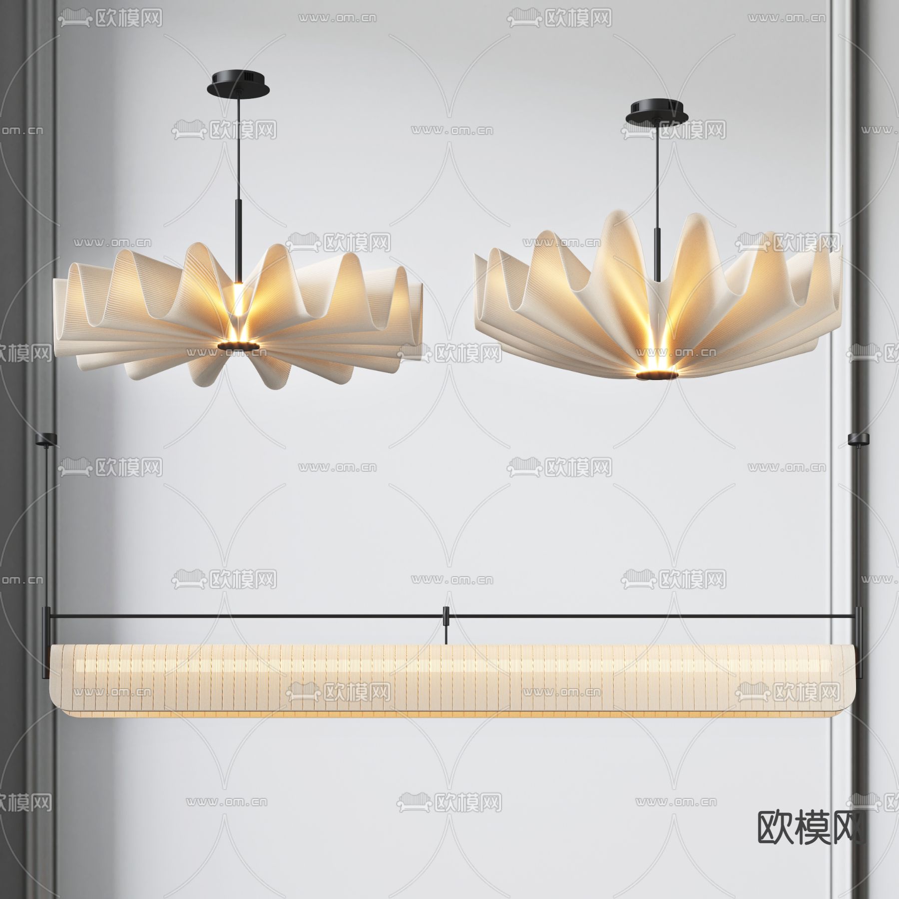 侘寂风吊灯su模型下载（渲染图1）