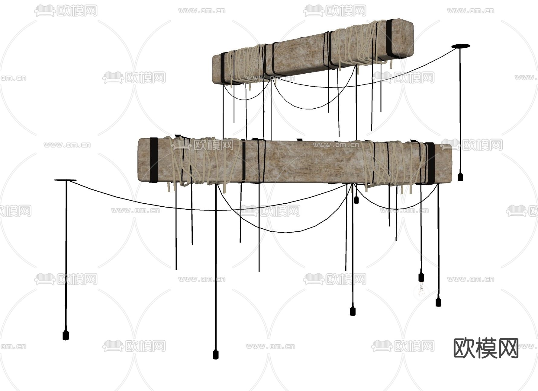 吊灯su模型下载（渲染图2）