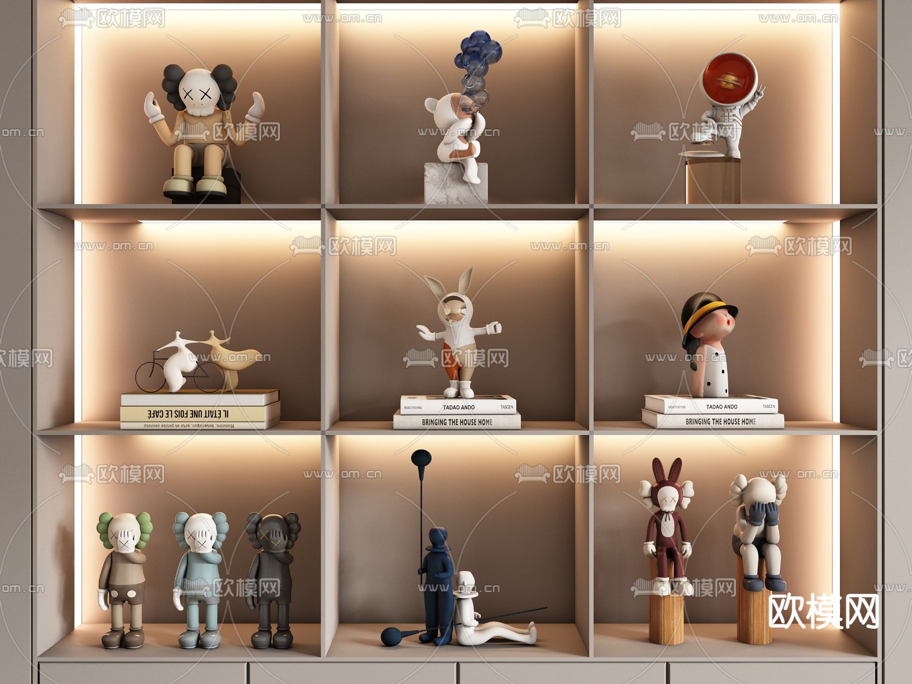 潮玩摆件 雕塑 玩偶 公仔3d模型下载