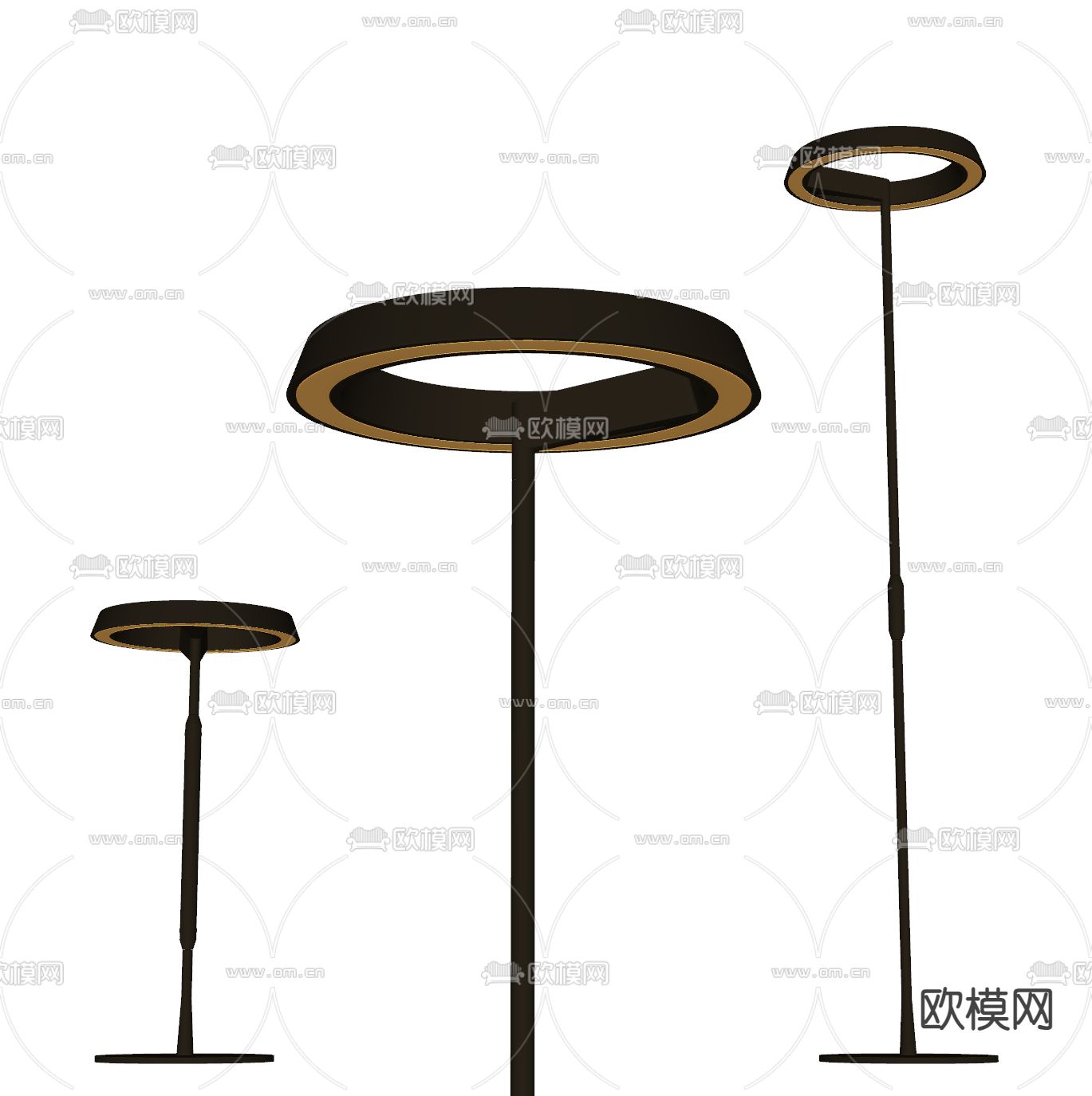 现代落地灯su模型下载（渲染图2）