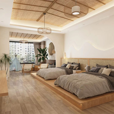  侘寂民宿客房su模型 