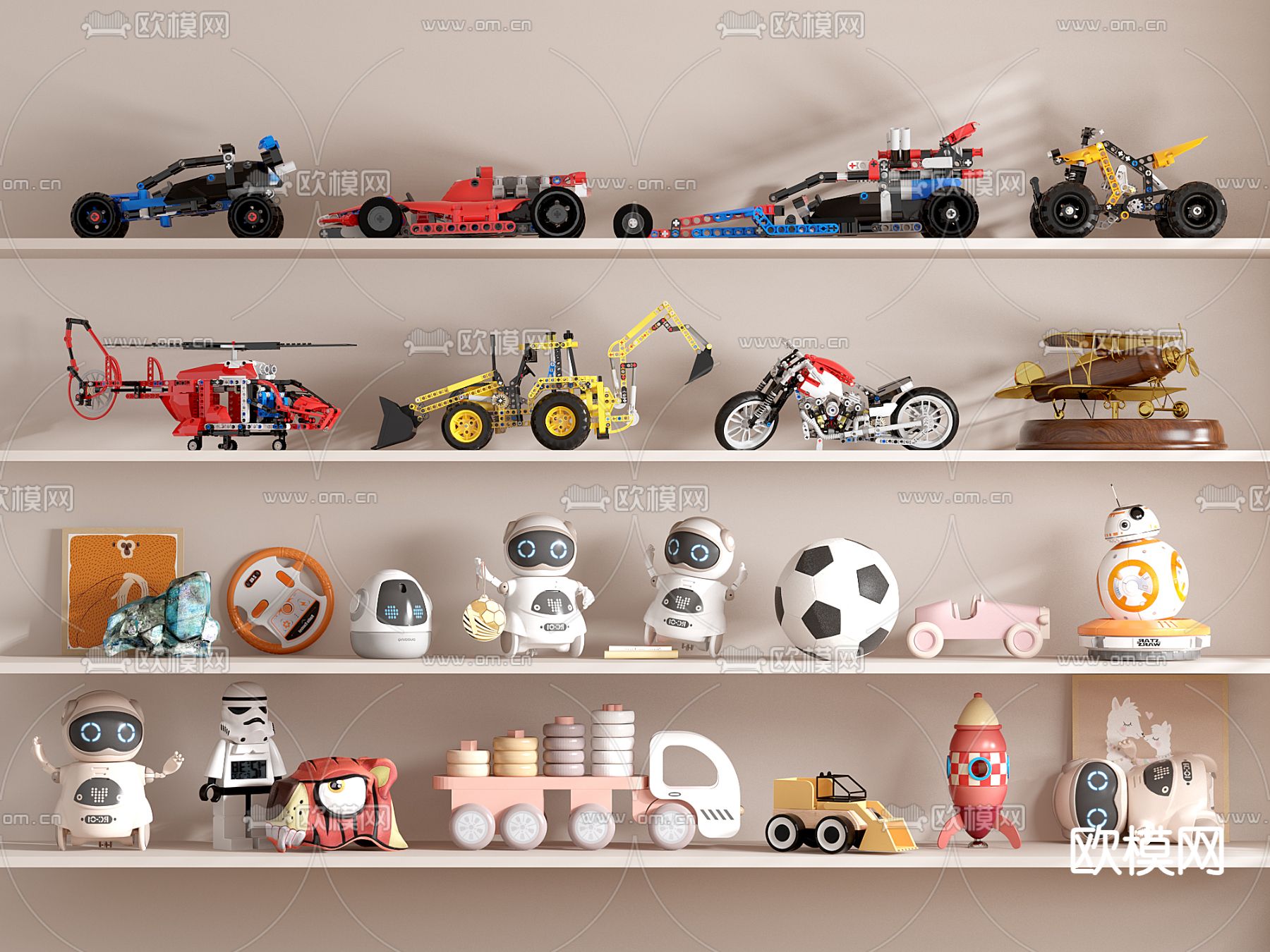 玩具 汽车手办 机器人3d模型下载
