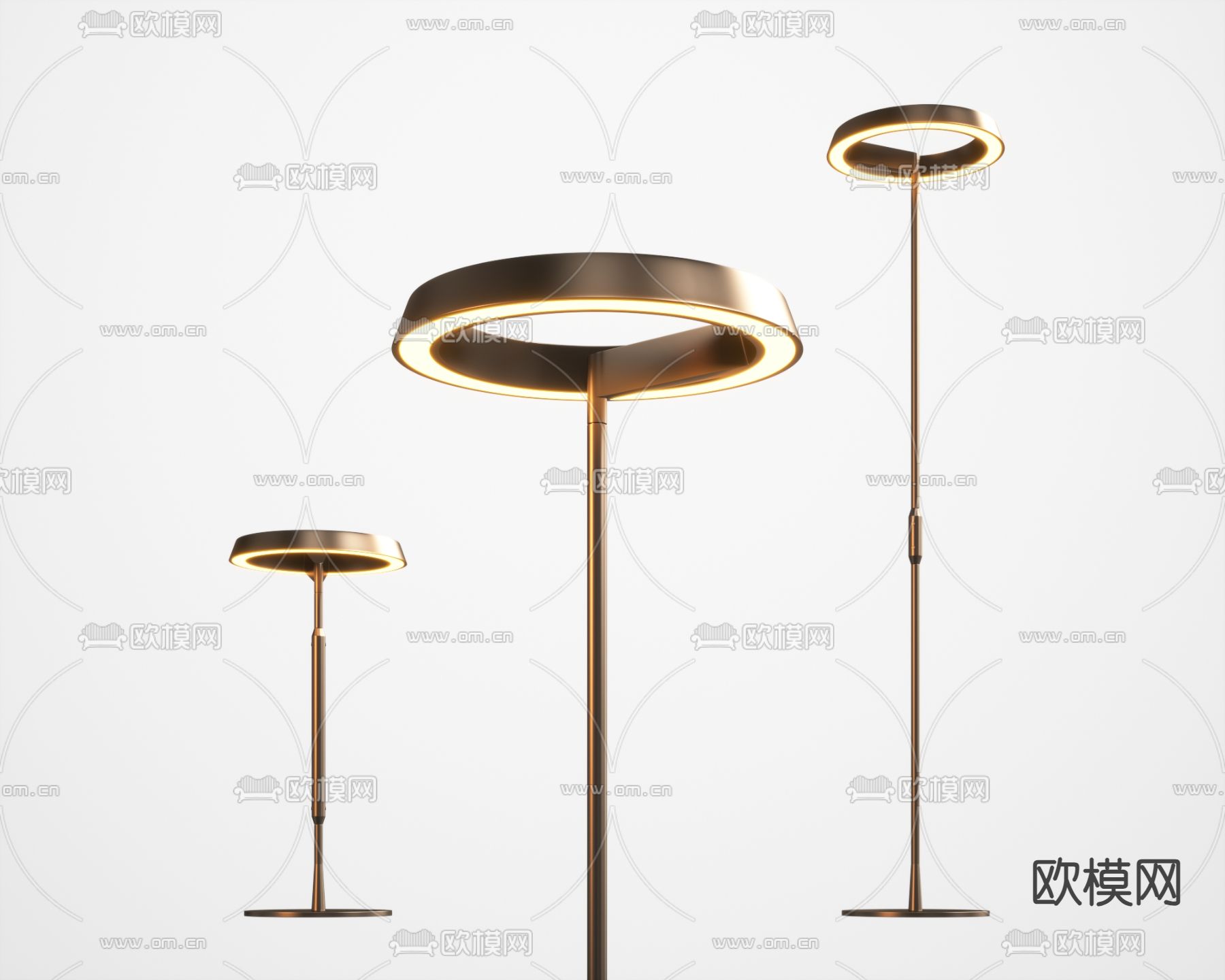 现代落地灯su模型下载（渲染图1）