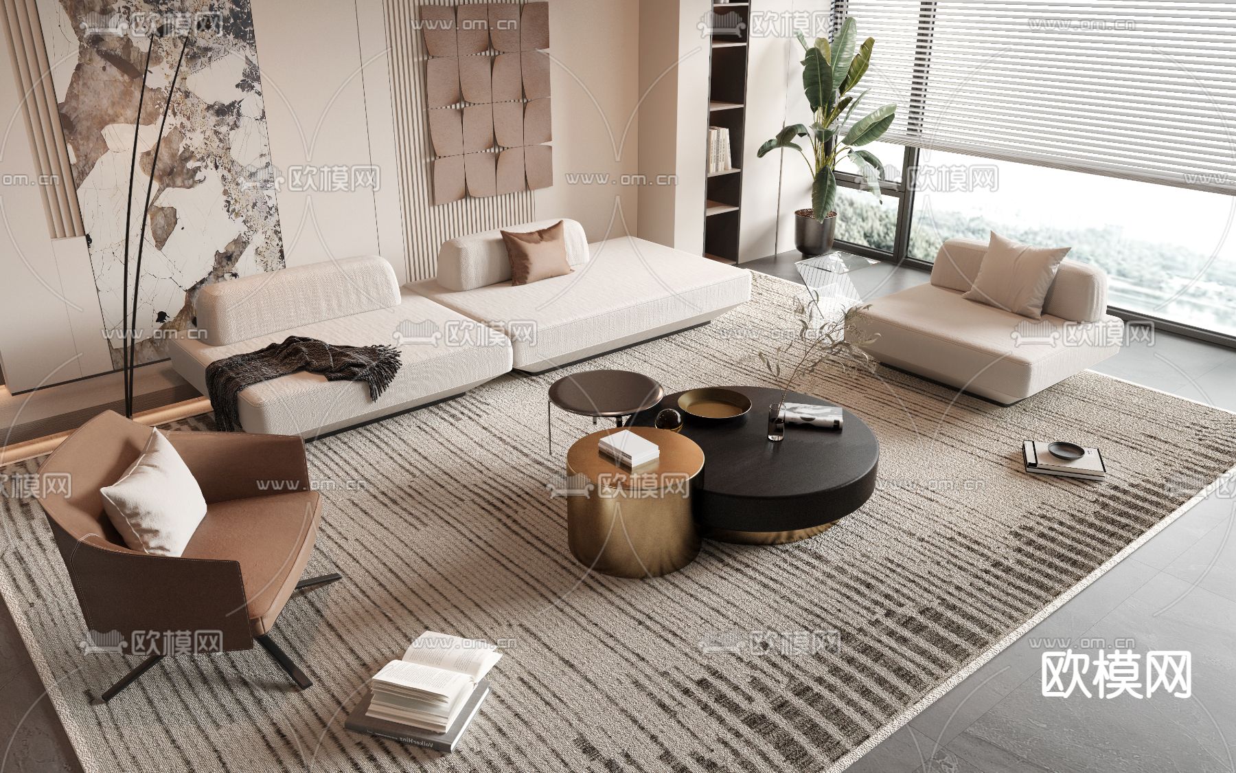 组合沙发3d模型下载