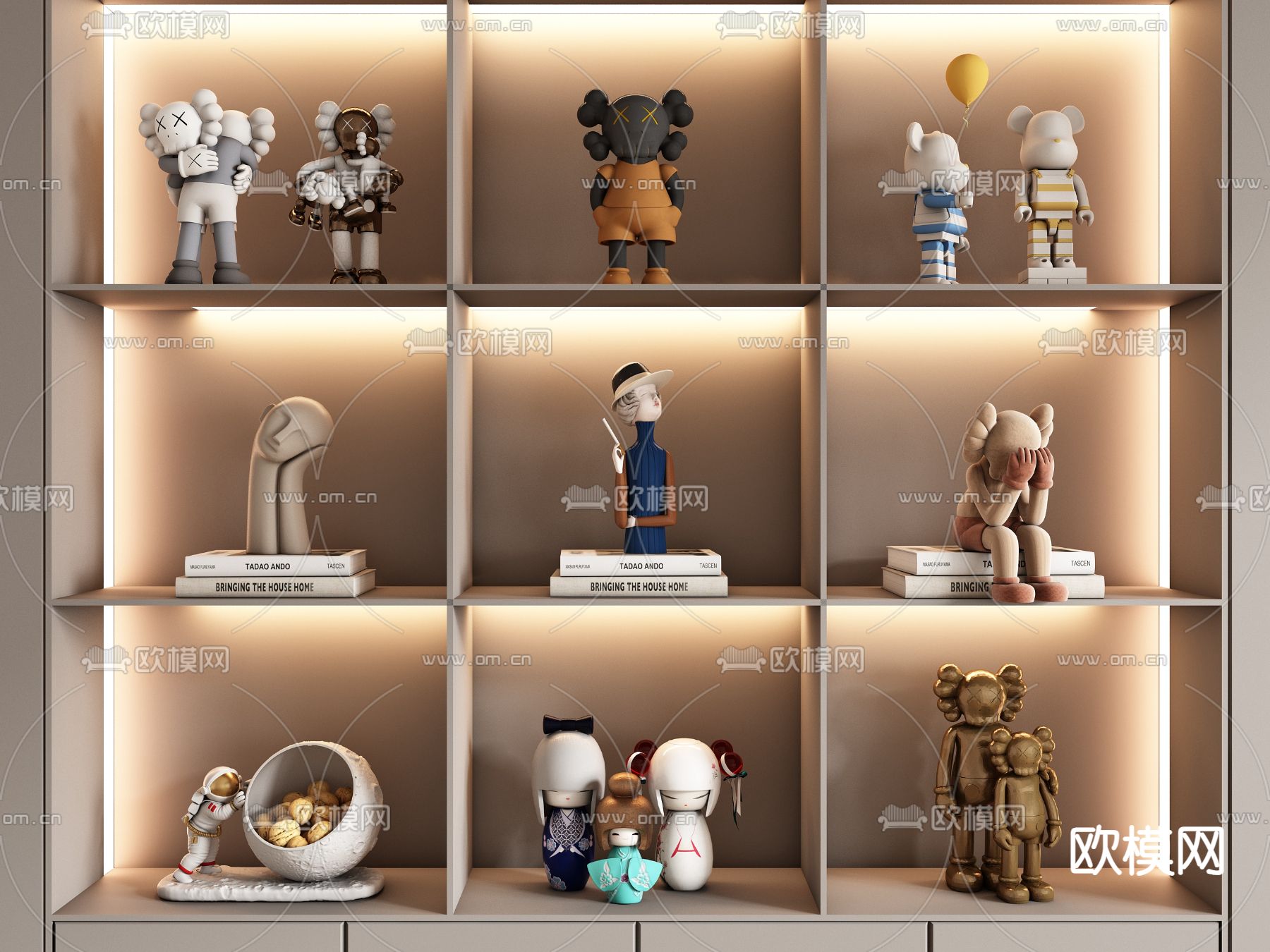 潮玩摆件 雕塑 玩偶 公仔3d模型下载