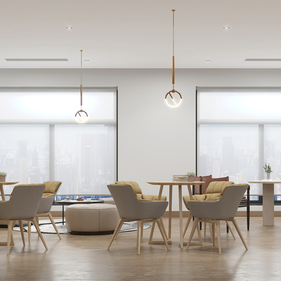  图书馆阅读区su模型 