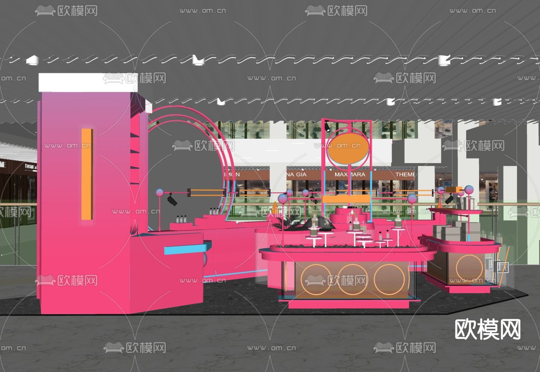 现代化妆品店su模型下载（渲染图2）