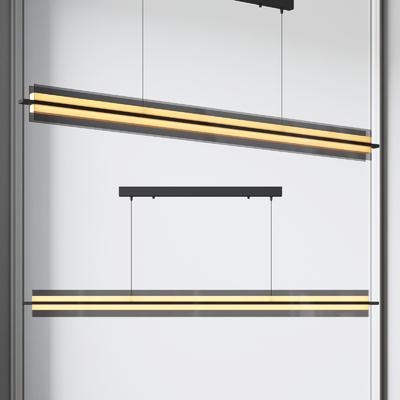  现代办公吊灯su模型 