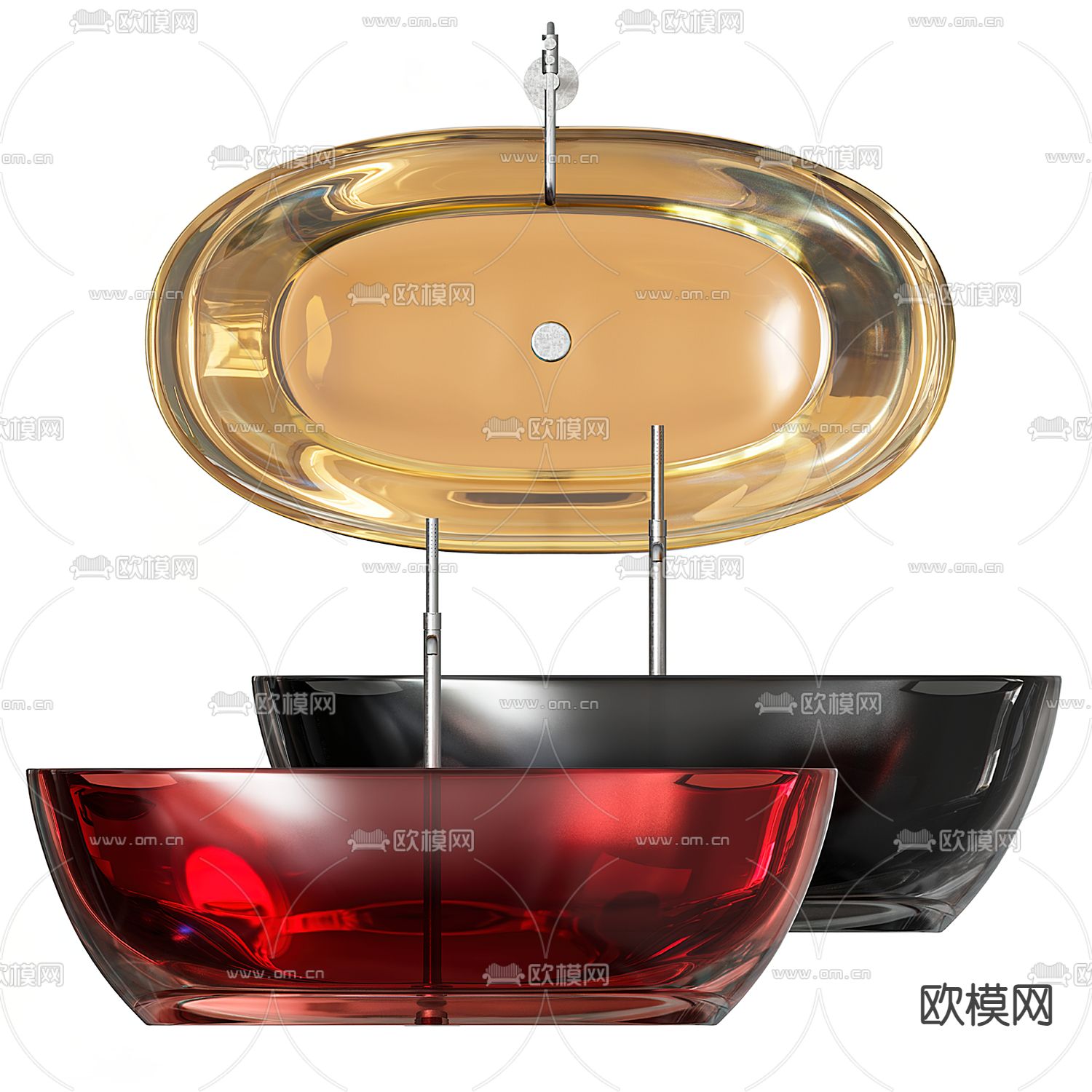 透明浴缸3d模型下载（渲染图3）