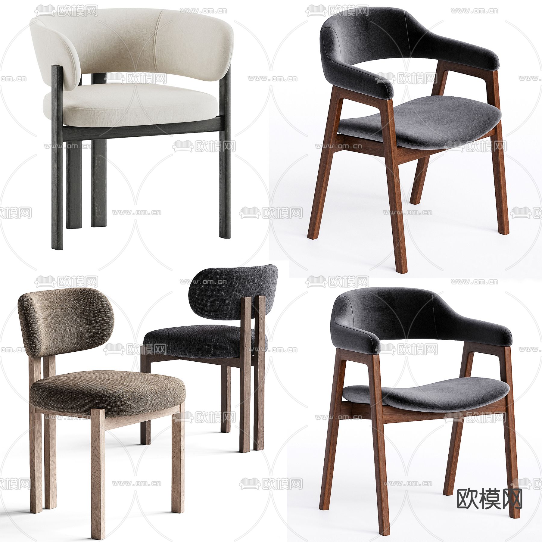 椅子 餐椅3d模型下载