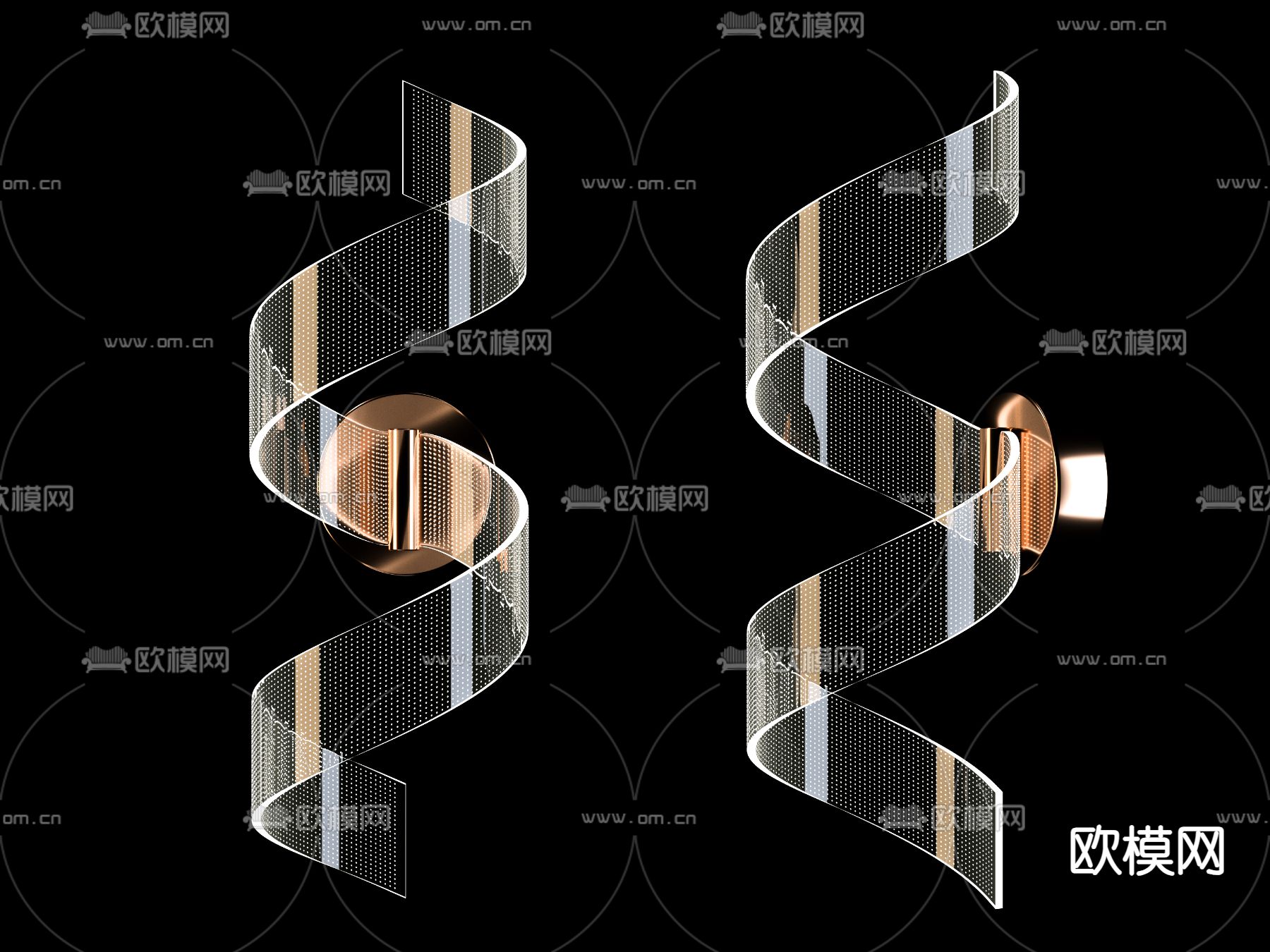 轻奢壁灯3d模型下载