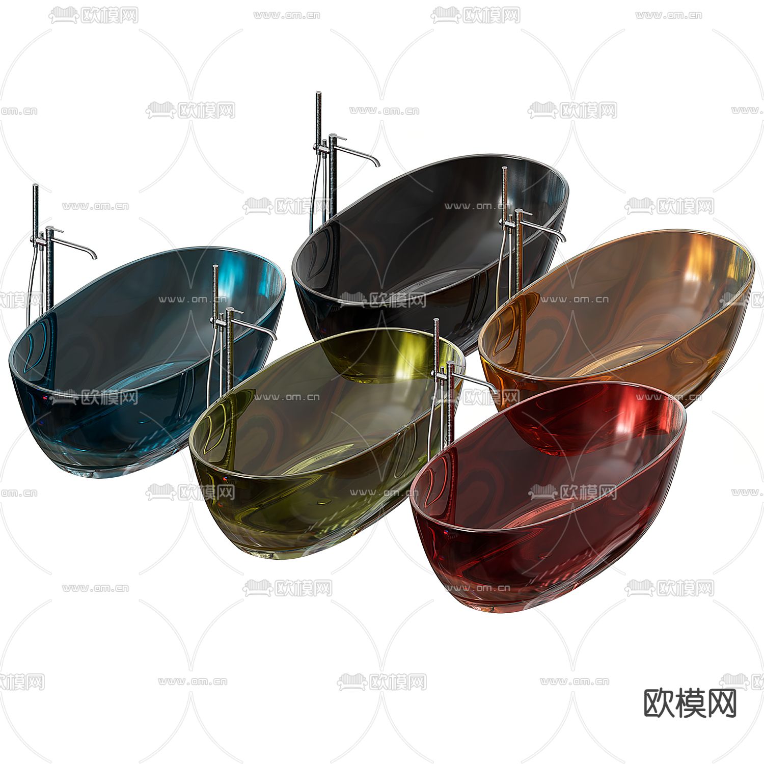 透明浴缸3d模型下载（渲染图4）