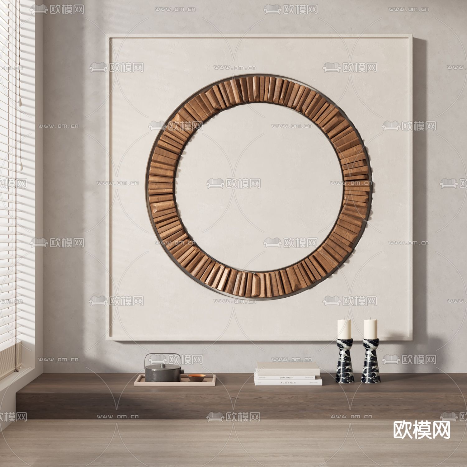 侘寂画 立体画 装饰画3d模型下载