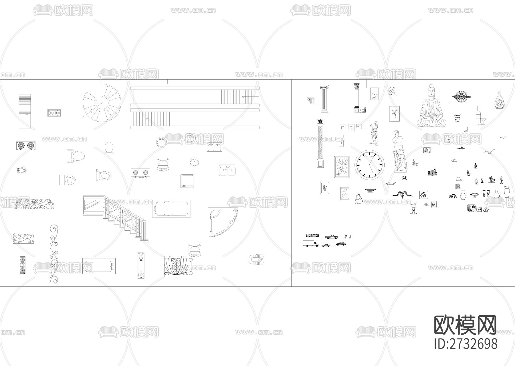 十年常用cad图库下载（渲染图3）