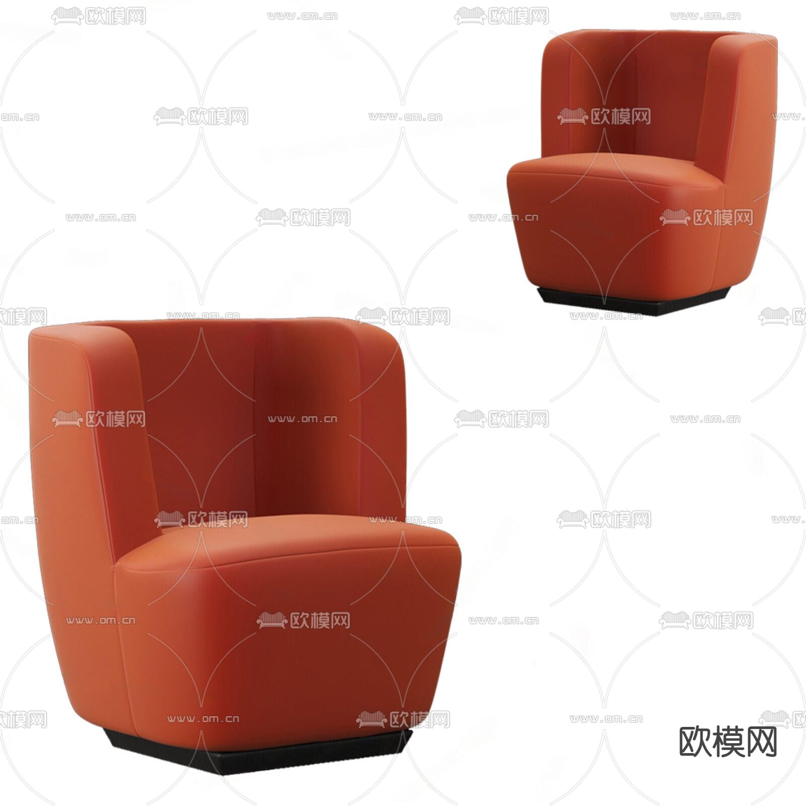 现代单人沙发3d模型下载