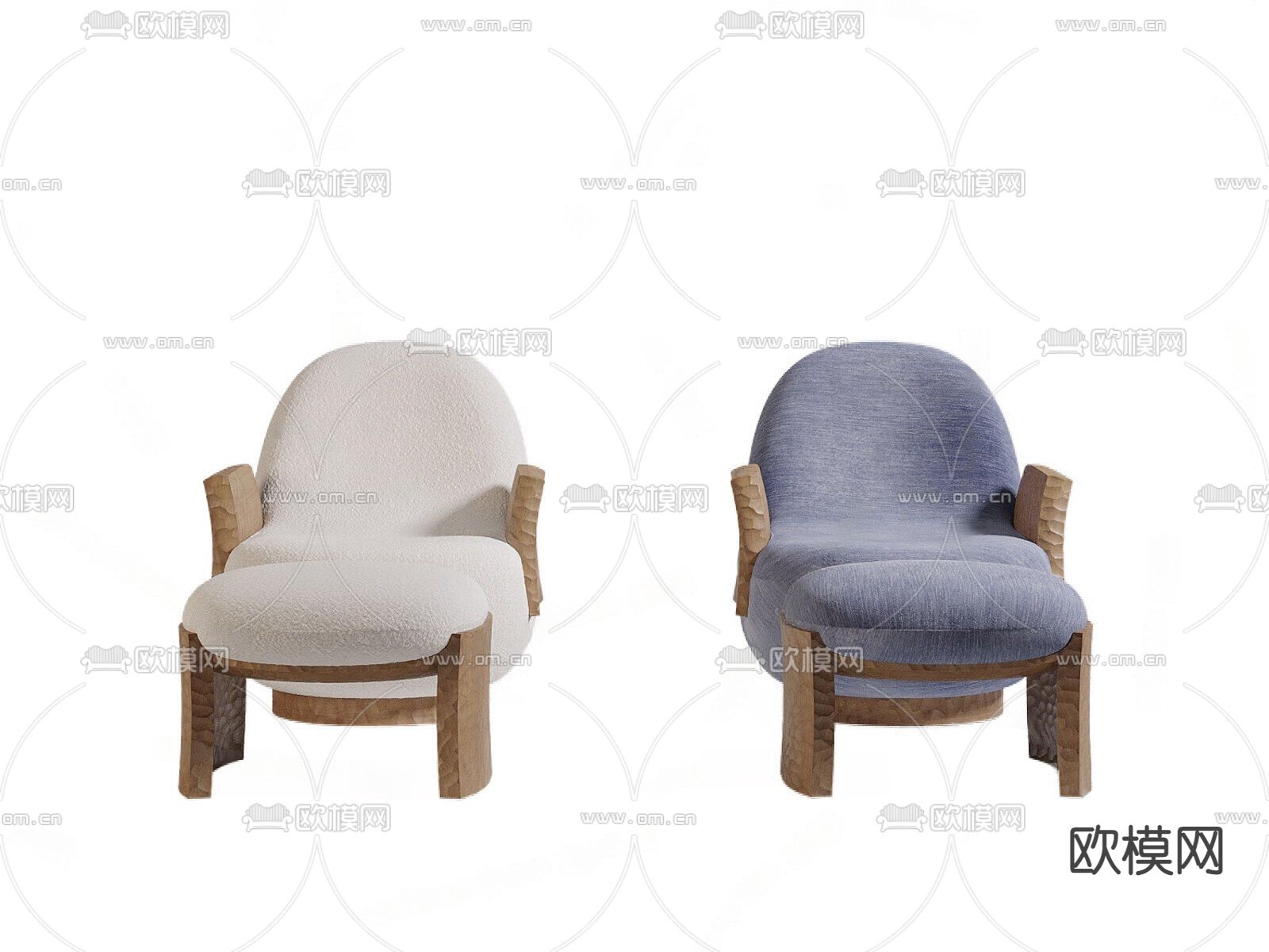 现代单人沙发3d模型下载