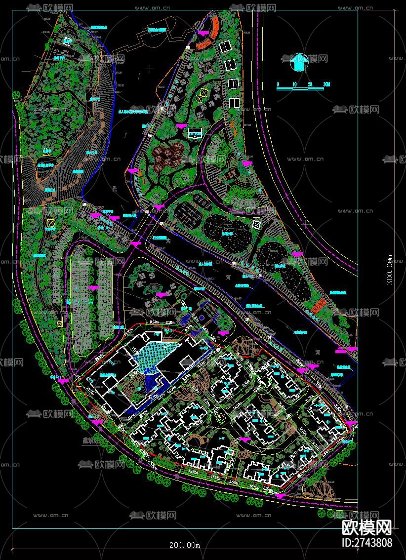 生态农庄生态园规划CAD施工图下载（渲染图5）