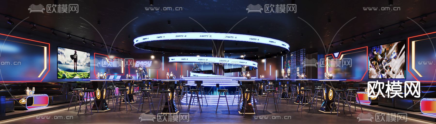 酒吧 清吧 夜总会3d模型下载（渲染图1）