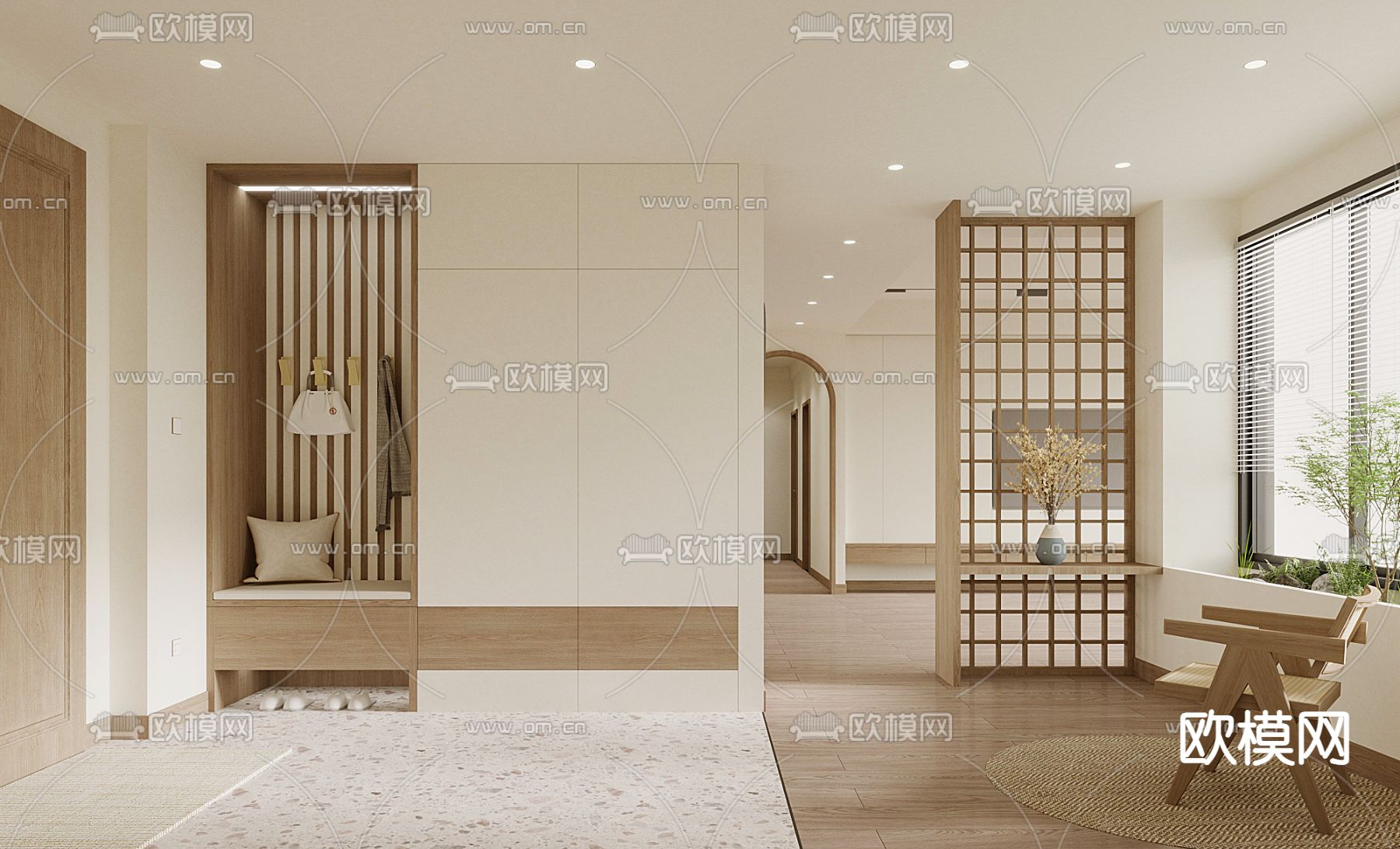 玄关过道 走廊3d模型下载