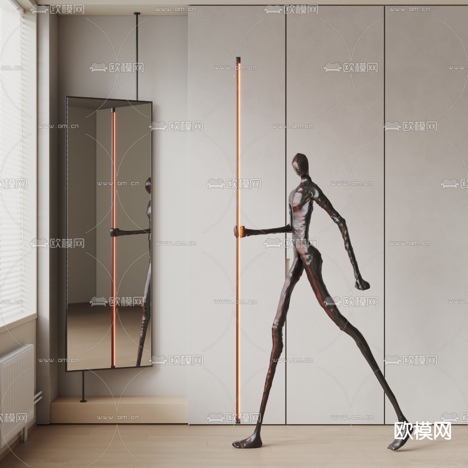 人物雕塑 艺术摆件3d模型下载