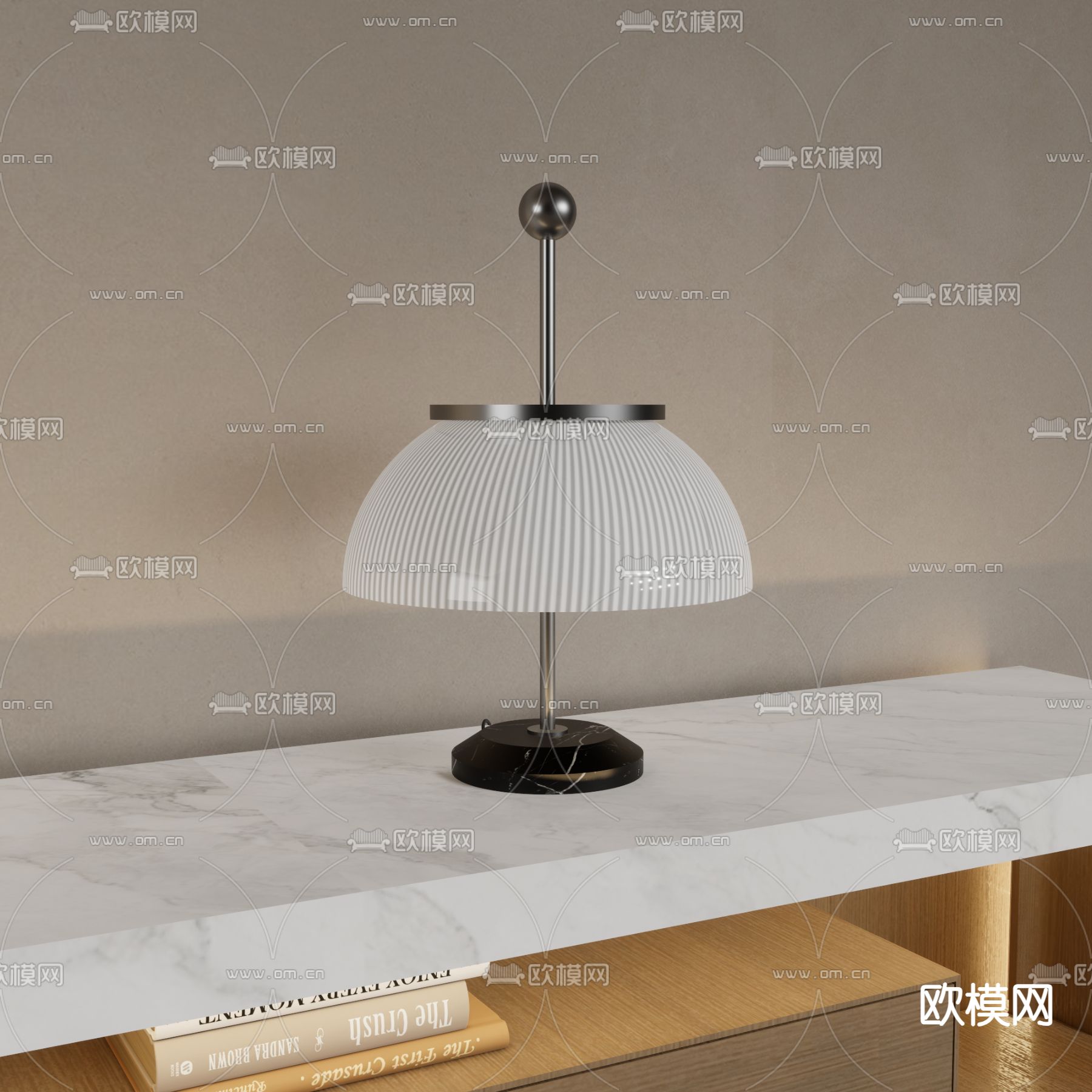 玻璃台灯3d模型下载