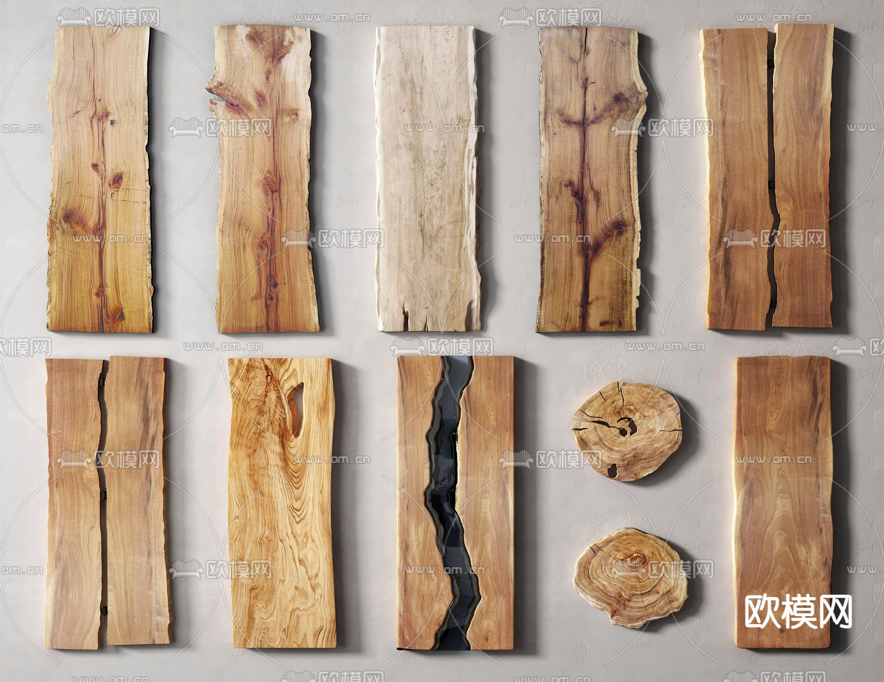 新中式茶桌 木桌 木板su模型下载（渲染图1）