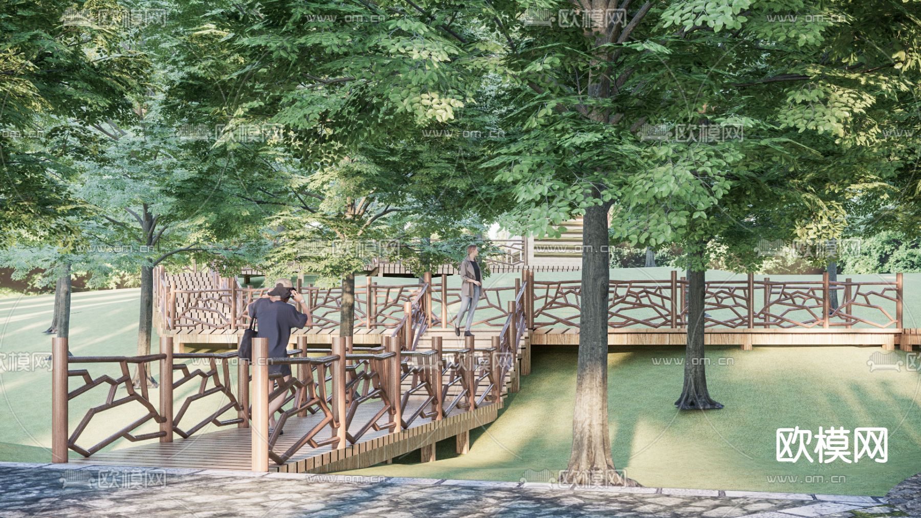 儿童探险游乐区su模型下载（渲染图3）