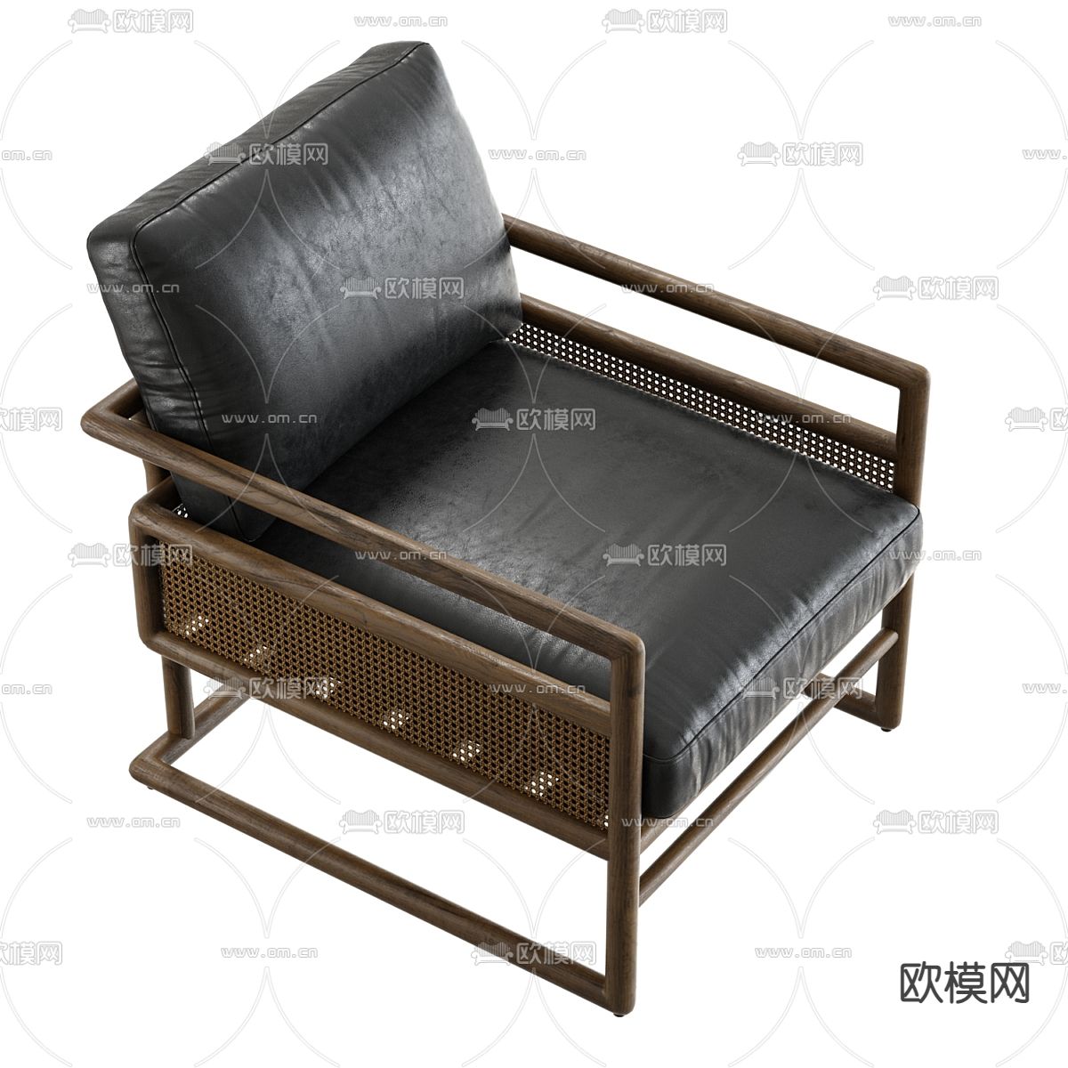 Crate&Barre 户外椅 藤编椅3d模型下载（渲染图3）