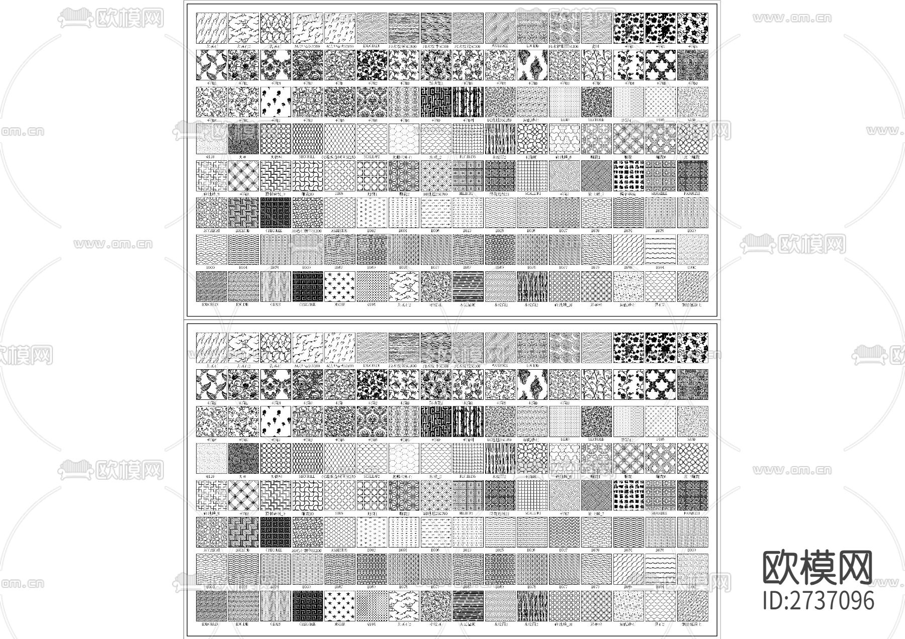 精选CAD填充图案1550款cad图库下载（渲染图2）