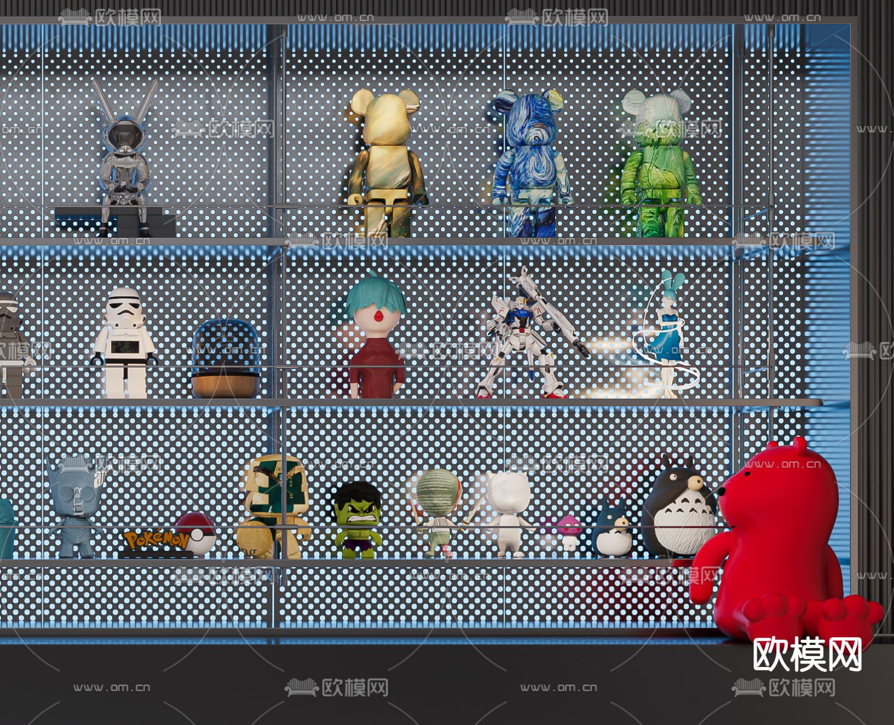 潮玩摆件 雕塑 公仔3d模型下载（渲染图2）