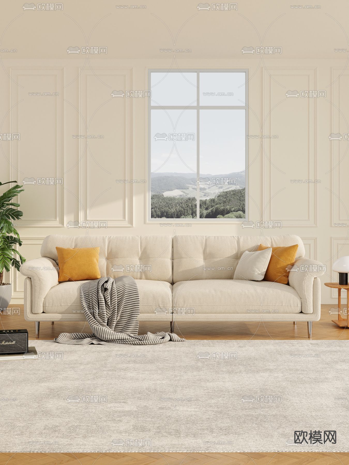 软体沙发 双人沙发3d模型下载