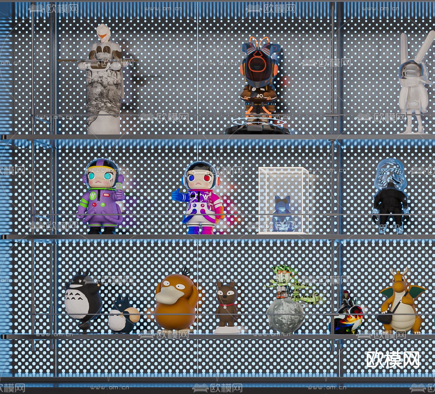 潮玩摆件 雕塑 公仔3d模型下载（渲染图3）