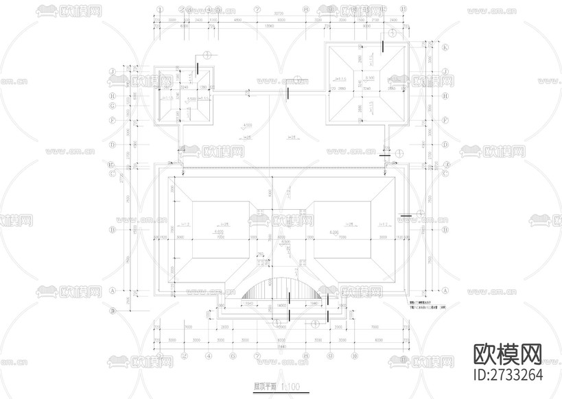 一層食堂全套建筑CAD施工圖下載(渲染圖3)