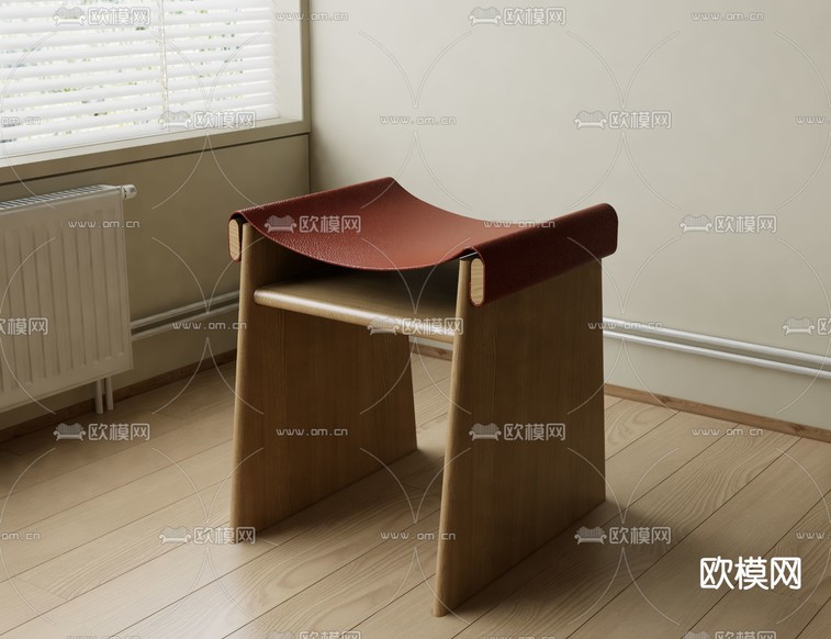 中古风边几 角几 边桌3d模型下载