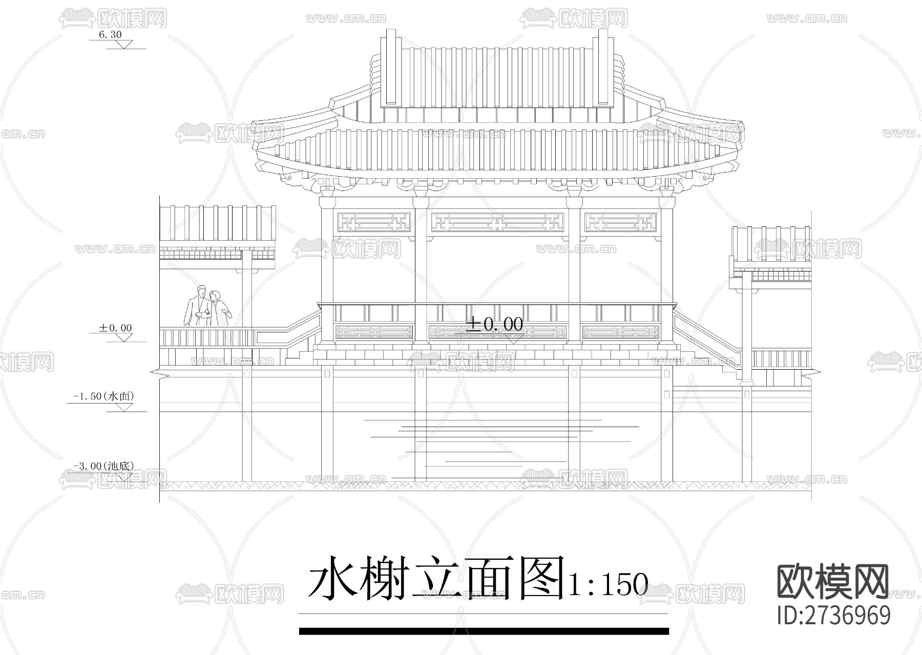 水榭节点大样下载（渲染图1）