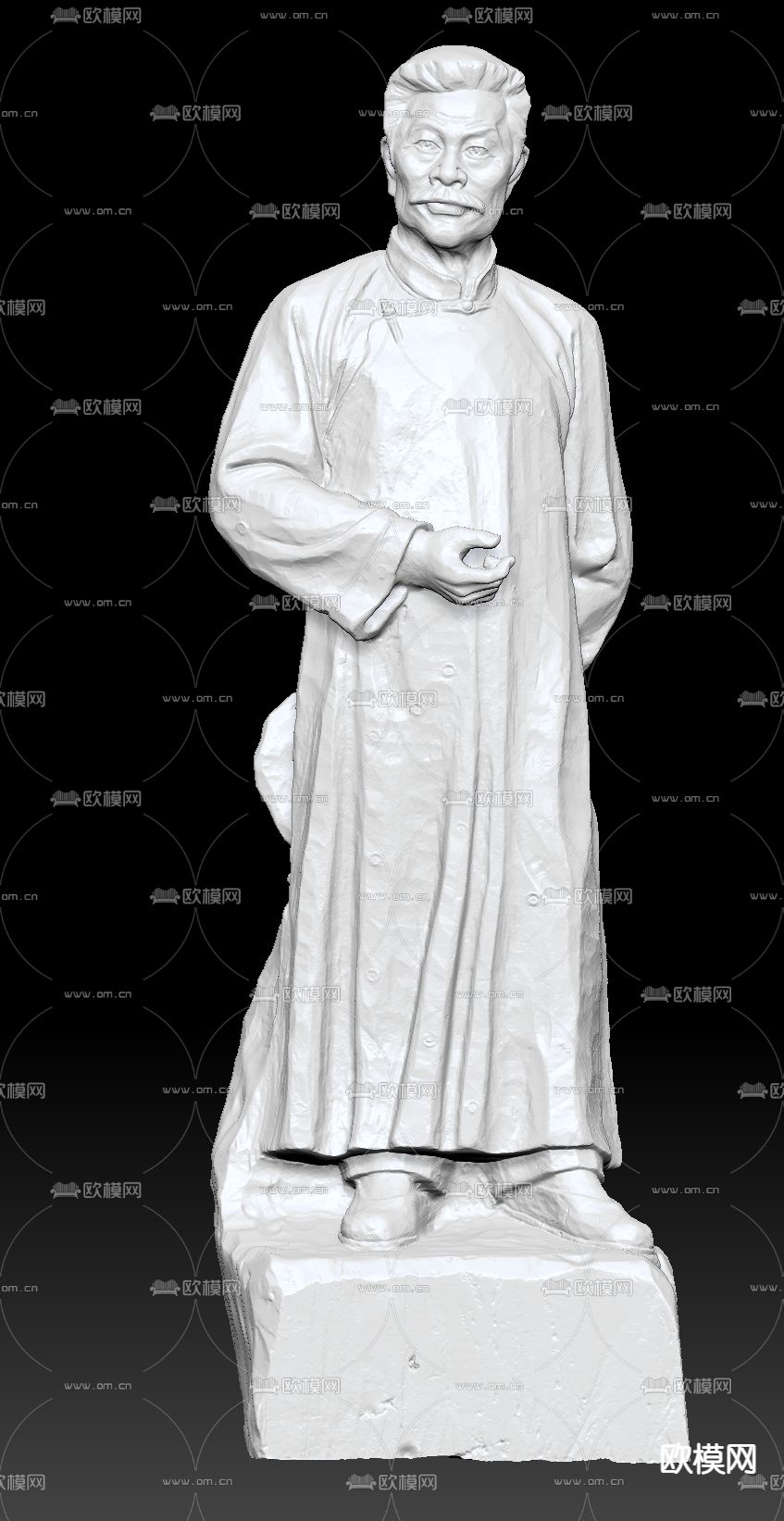 鲁迅雕像免费3d模型下载