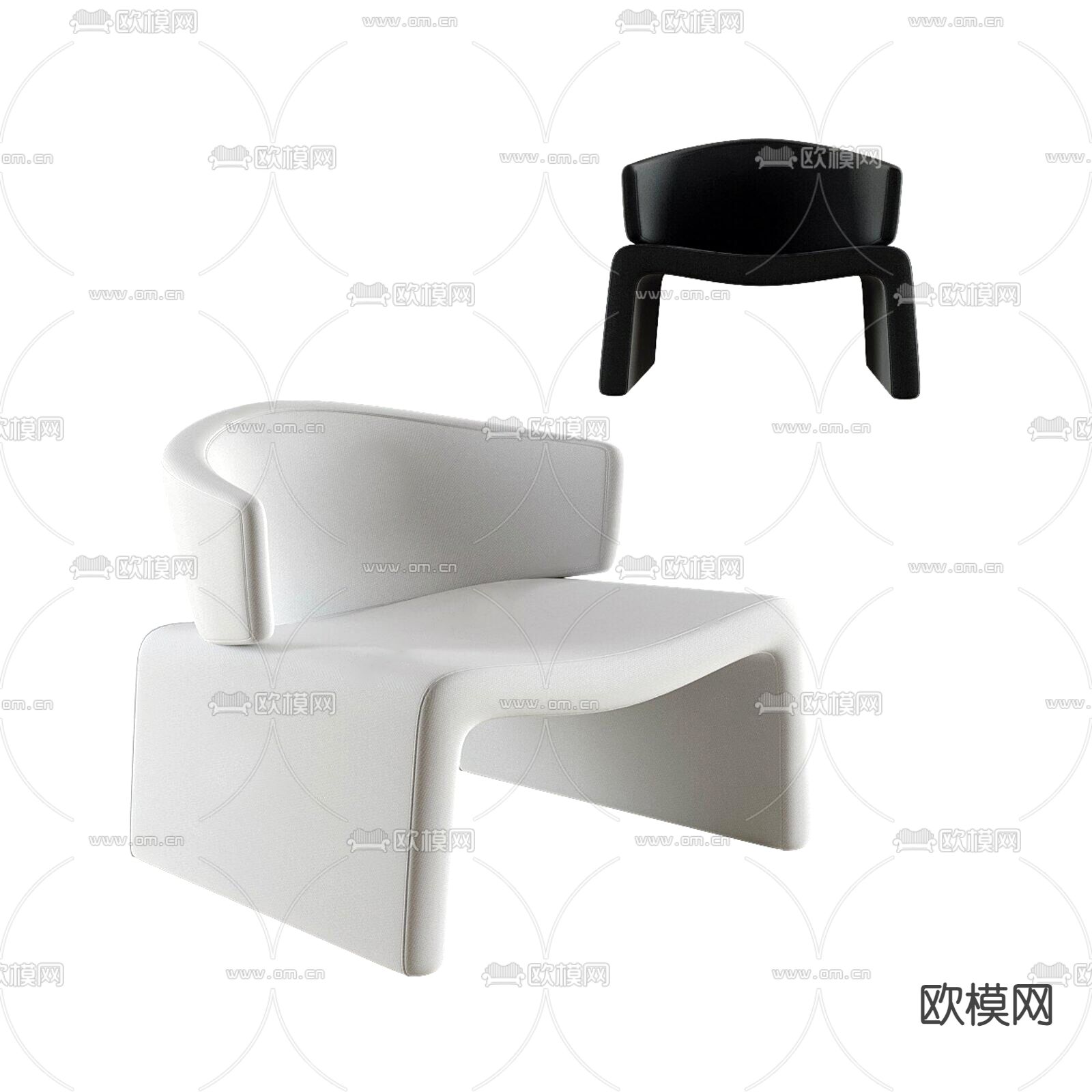 单人沙发3d模型下载