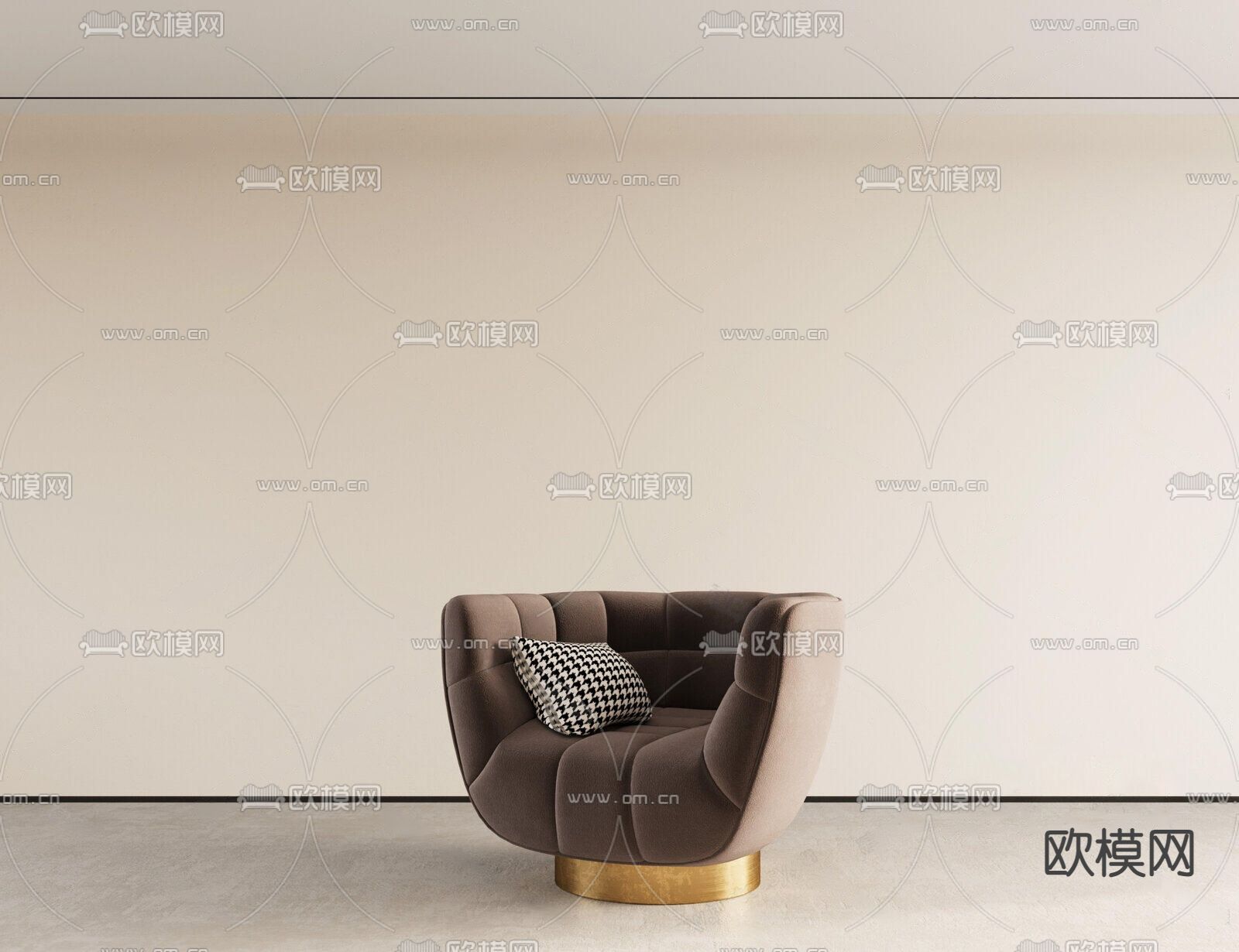 单人沙发3d模型下载