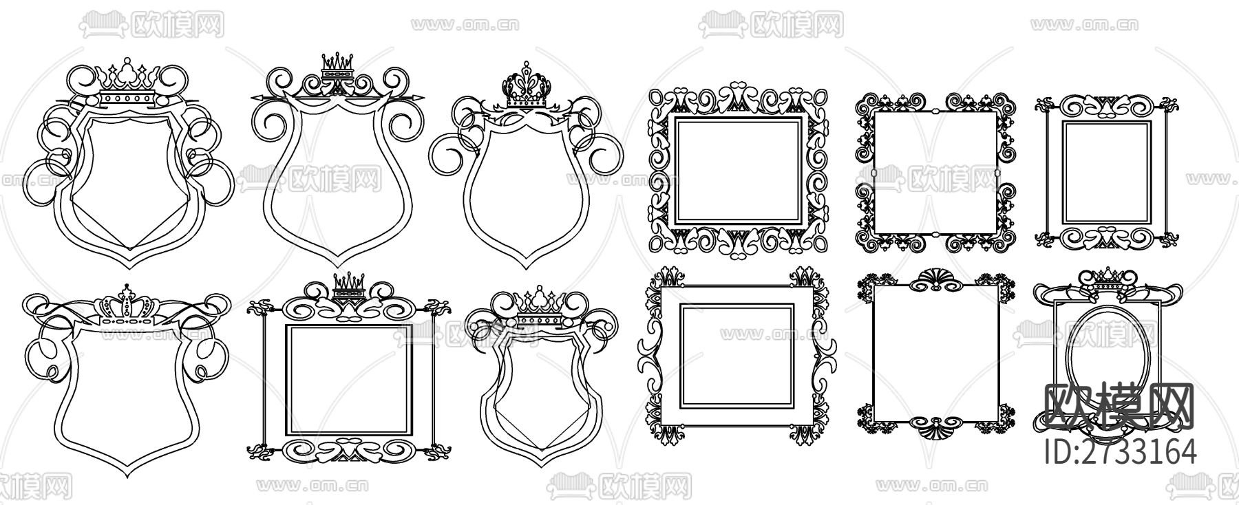 镜子CAD图库下载（渲染图5）