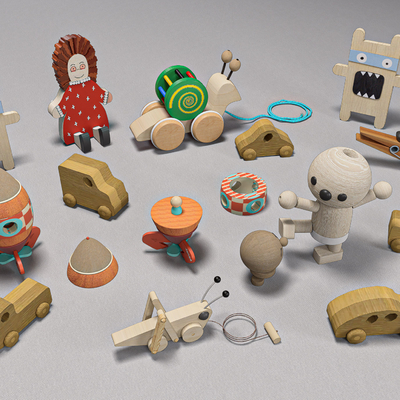  积木 儿童玩具su模型 