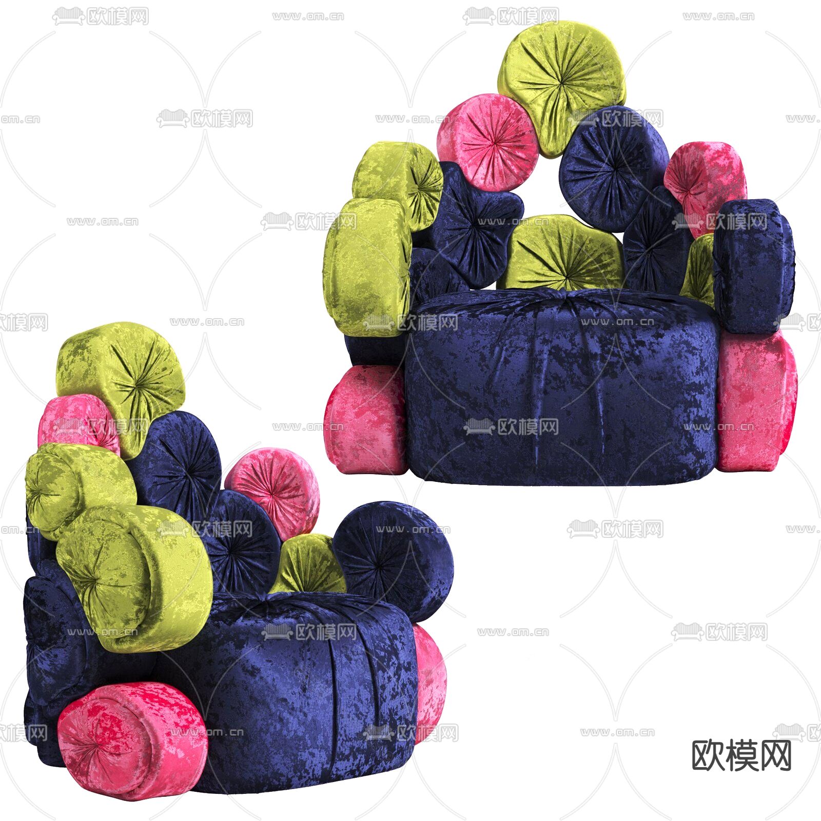 休闲沙发3d模型下载