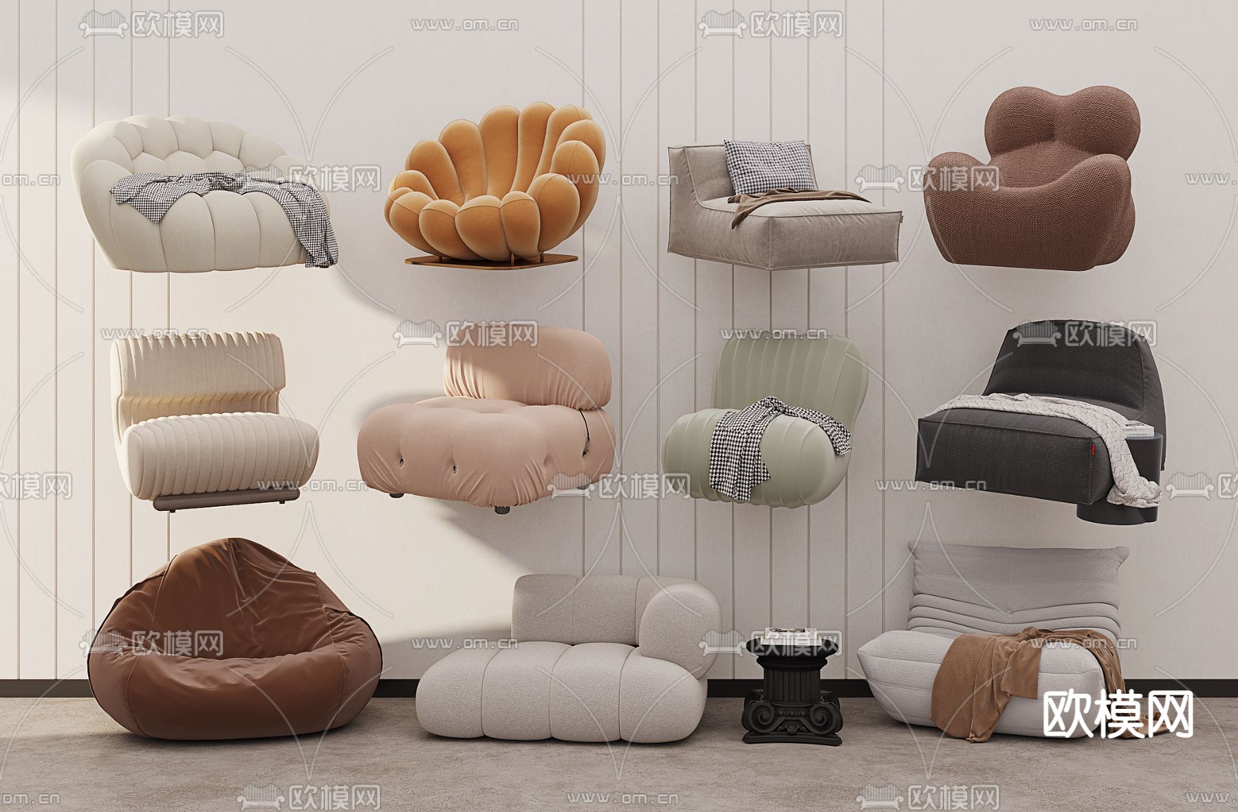 懒人沙发3d模型下载