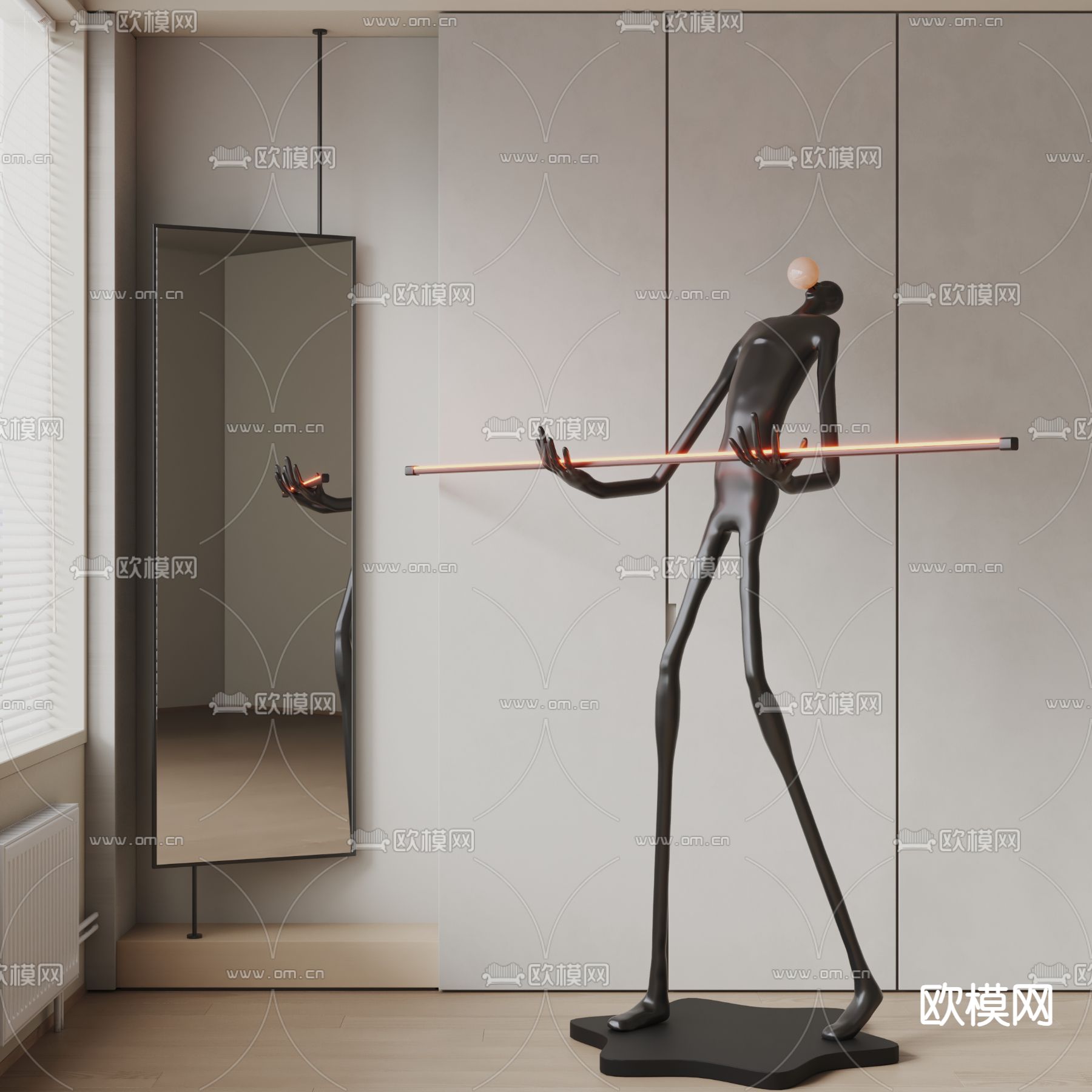 人物雕塑 艺术摆件3d模型下载